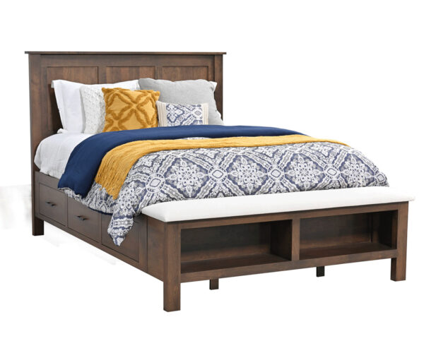 Williamsport Panel Platform Bed with Bench Footboard