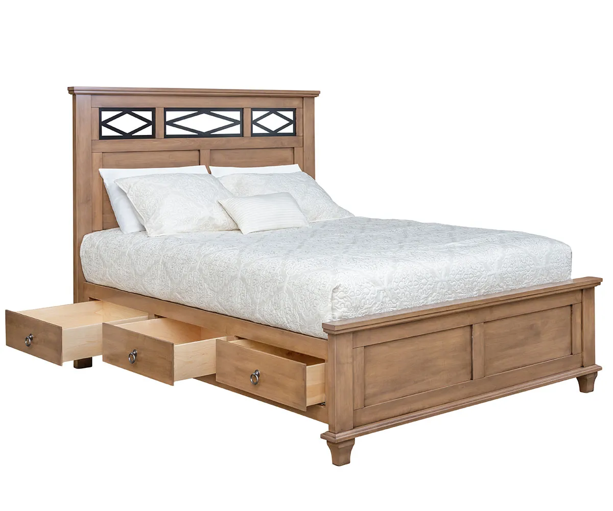 Crescent Creek Iron Bed with Underbed Storage - Image 2