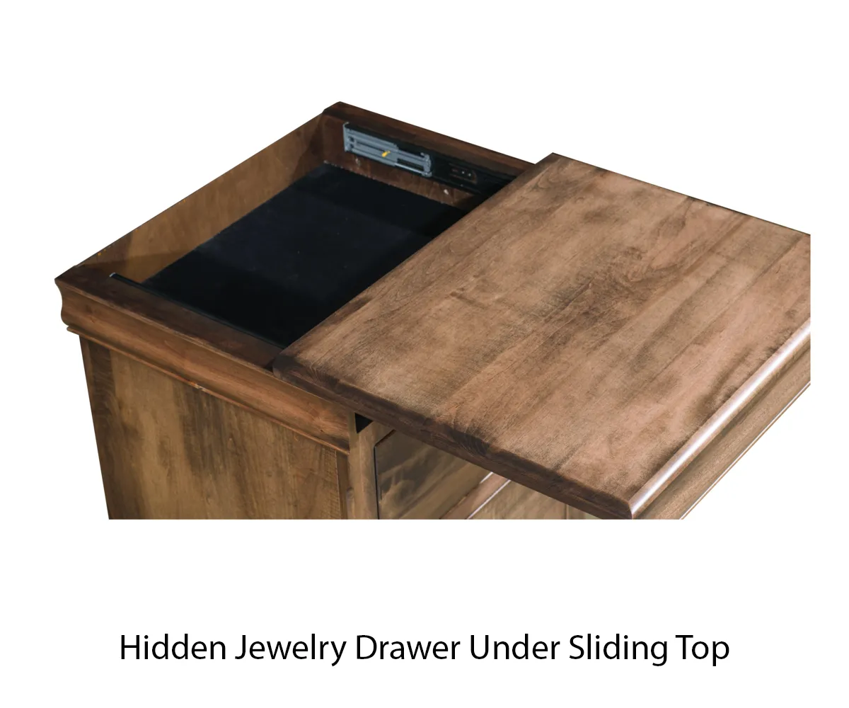 Hampton 2 Drawer Night Stand With Enclosed Base - Image 2