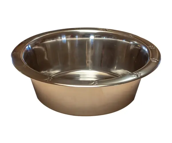 Wide Rim Paw Embossed 3 Qt Bowl