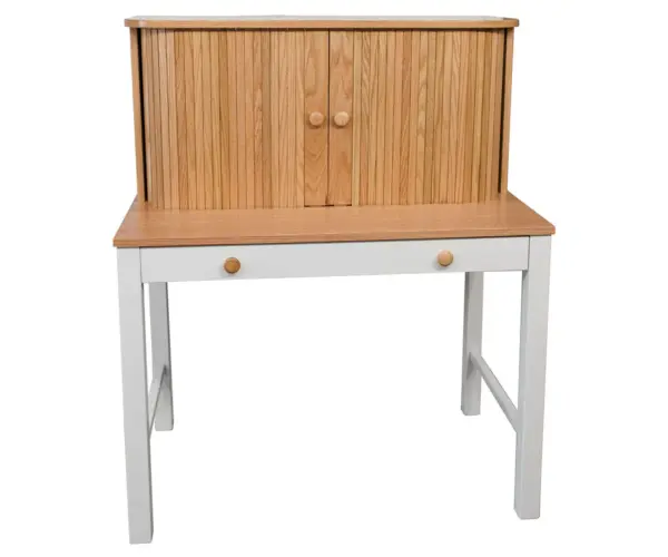 Tambour Hutch Roll Top Desk