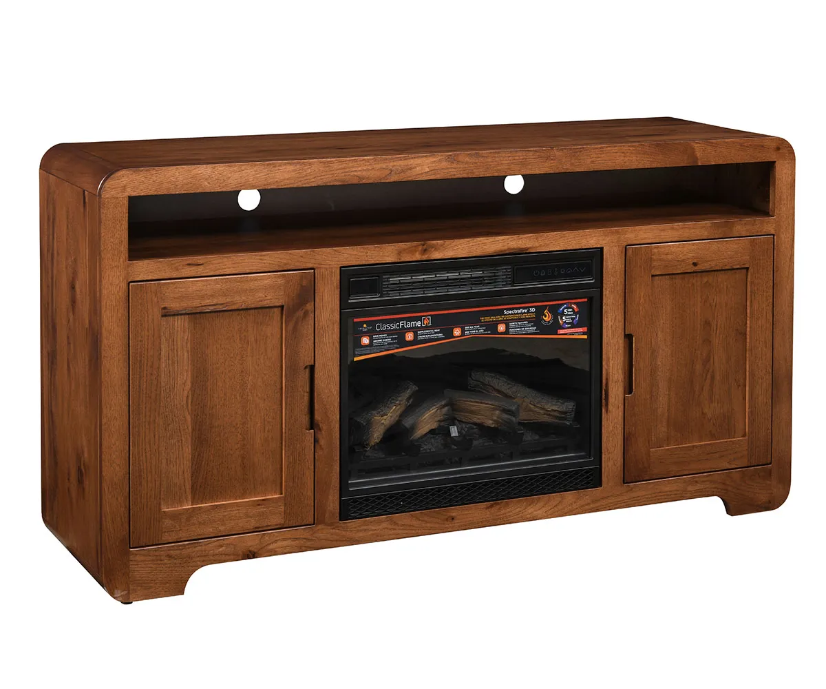 Europa TV Stand With Fireplace - 60"W
