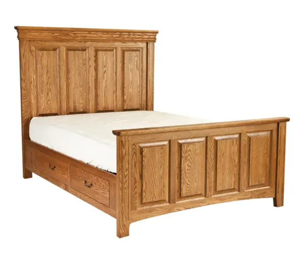 Edinburg Raised Panel Bed With Drawers