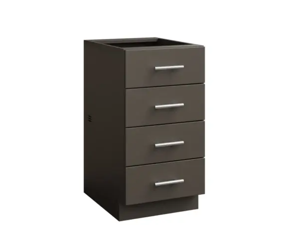 4 Drawer Flat Panel Cabinet - 18"W