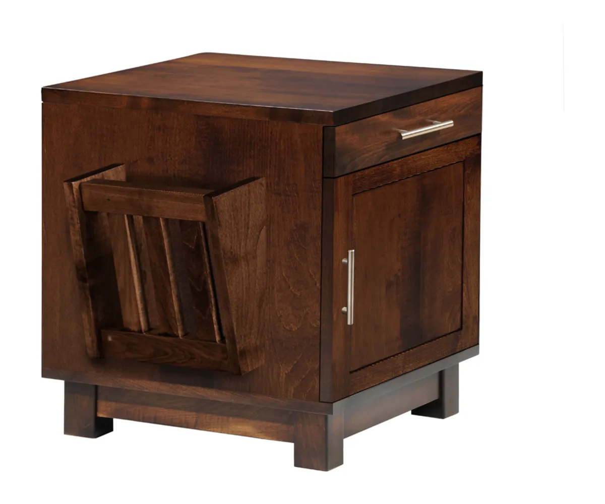La-Salle Urban Enclosed End Table with Magazine Rack