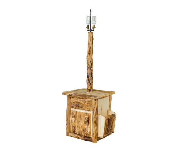 Pole Light With Drawer