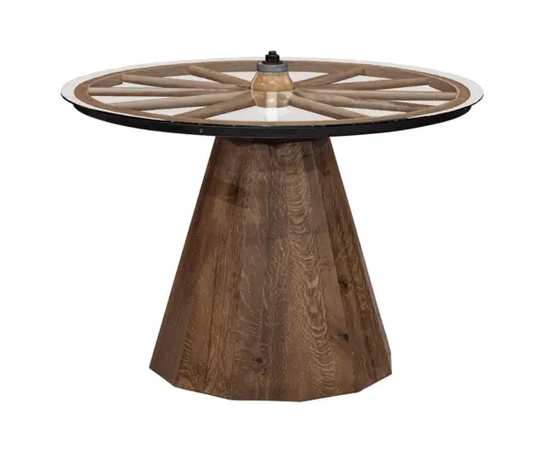 Lebanon Single Pedestal Table with Wheel