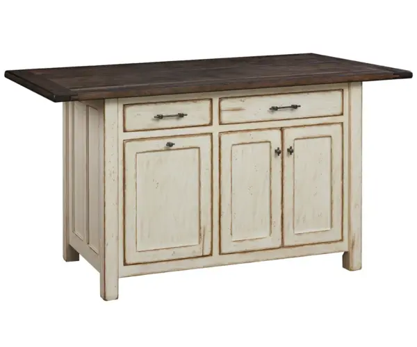 Ancient Mission Island With Rough Sawn Top