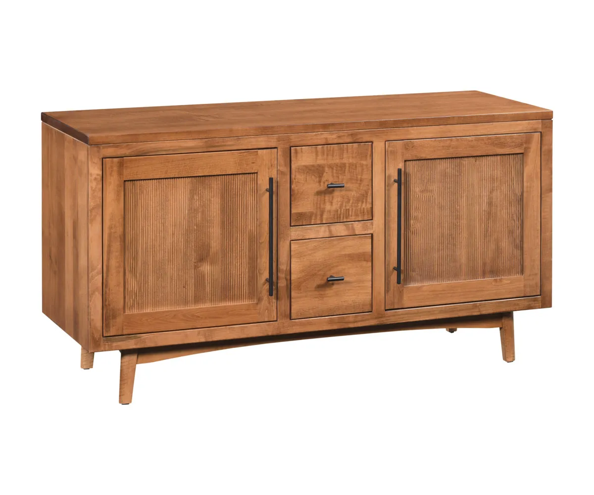 Lodi Media Console Reeded Doors - 56"W