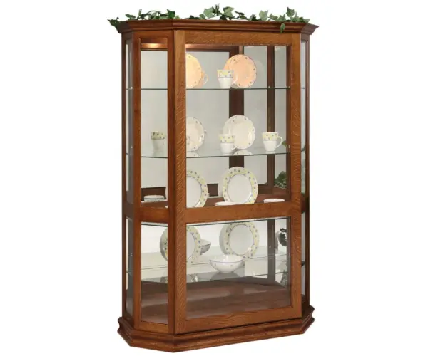 Angled Picture Frame With Sliding Door Curio