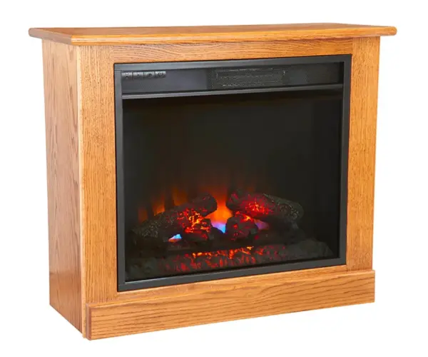 Portable Fireplace on Casters with 26" Insert