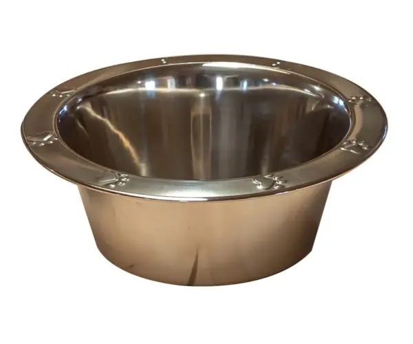 Wide Rim Paw Embossed 1 Qt Bowl