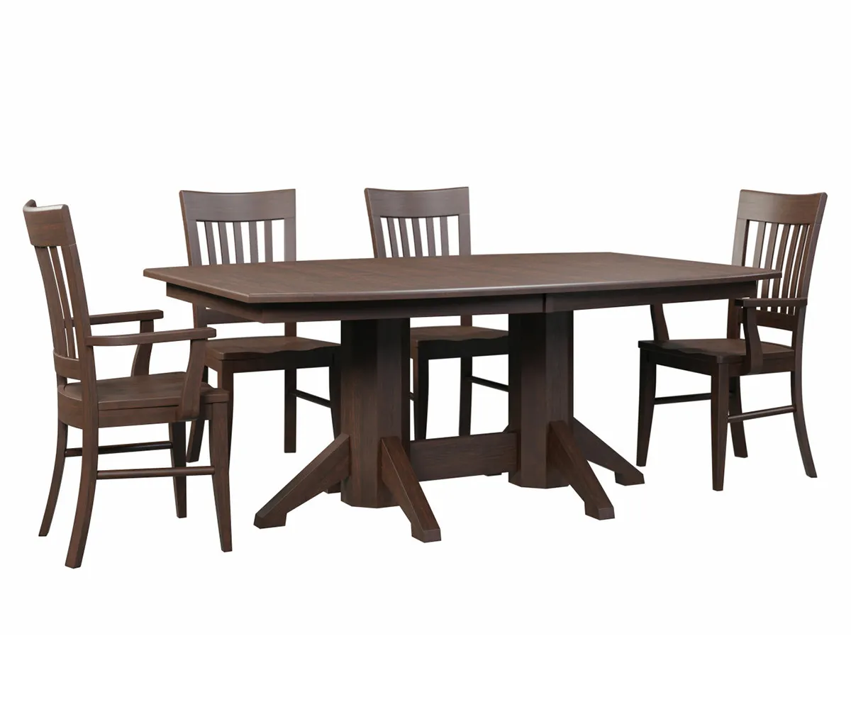 Shaker Double Pedestal Table - Image 2
