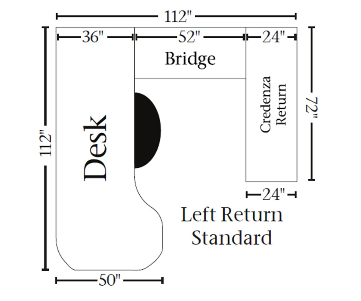 Covington U-Shaped Desk with Hutch Topper - Image 3