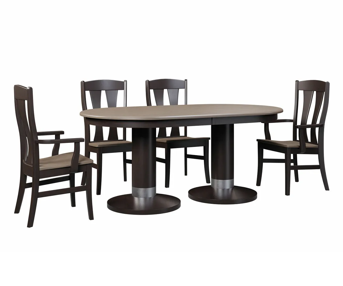 Alcoe Round Double Pedestal Table - Image 2