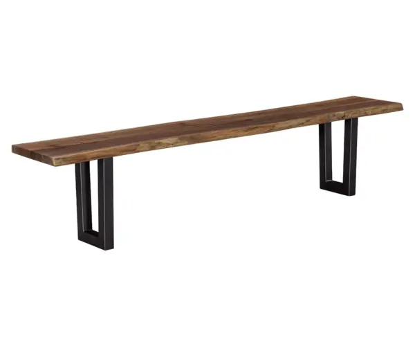 Live Edge Bench with Lifestyle Base