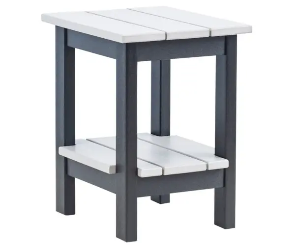 Modern End Table with Double Shelf