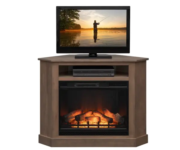 Corner TV Stand with 26" Fireplace Insert