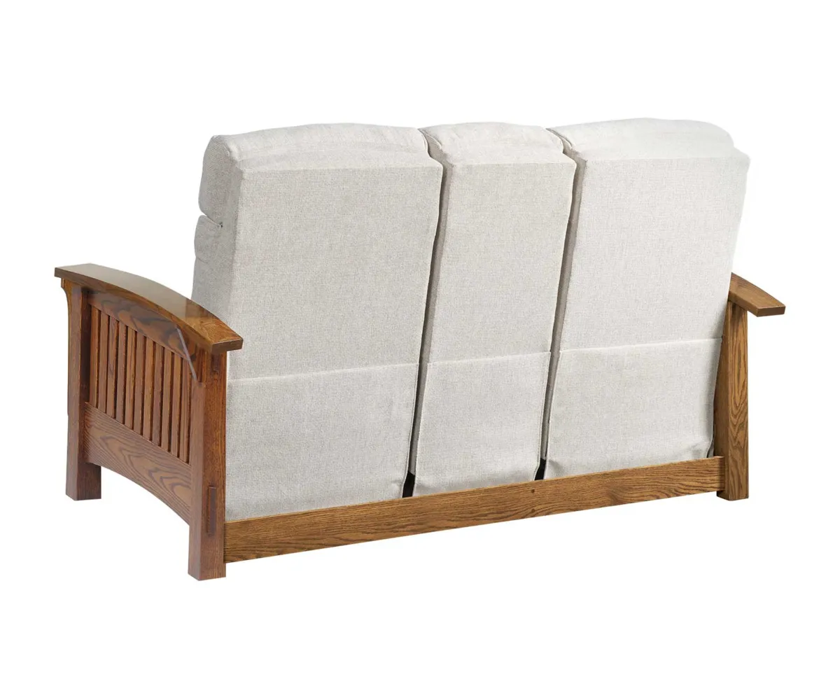 Country Mission Center Console Recliner Love Seat - Image 5