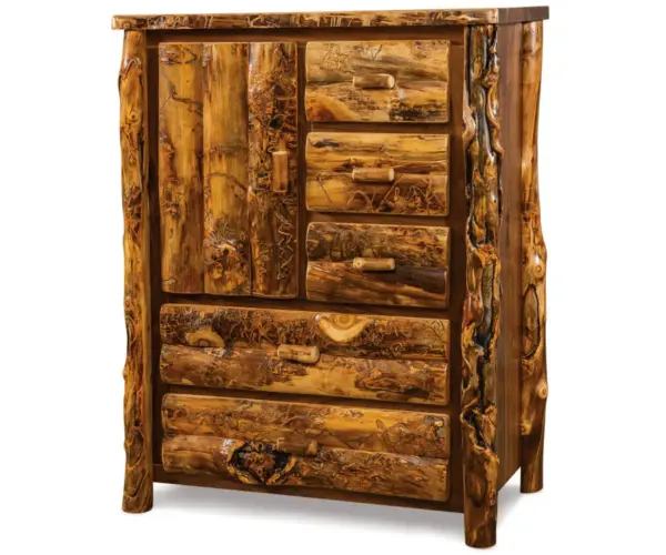 5 Drawer 1 Door Armoire - Aspen Walnut