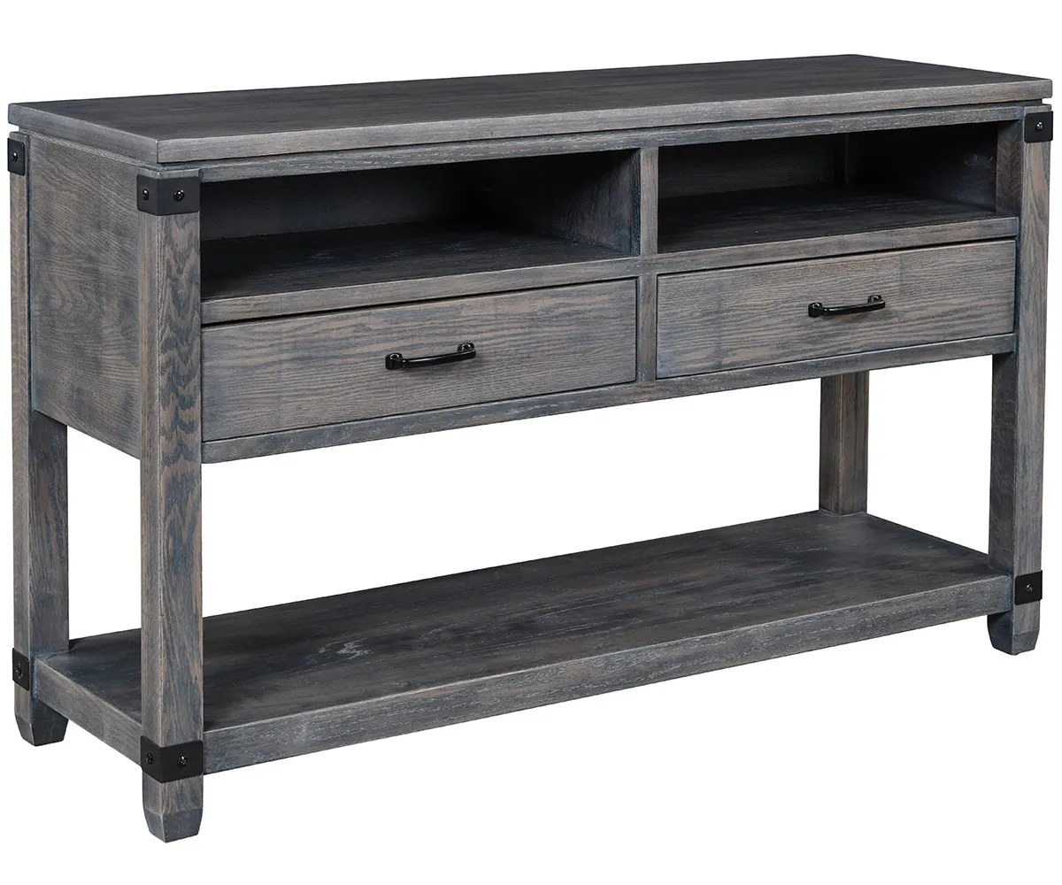 Antigo Sofa Table with Metal Brackets