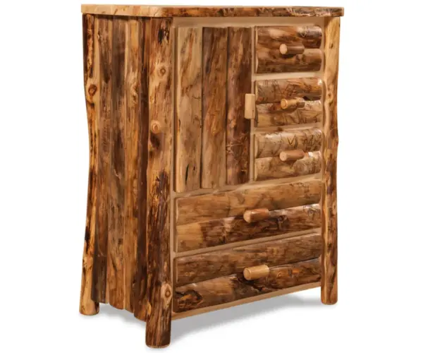 Side Door Armoire With Slab Sides