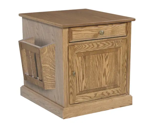 Riverview Enclosed End Table with Magazine Rack