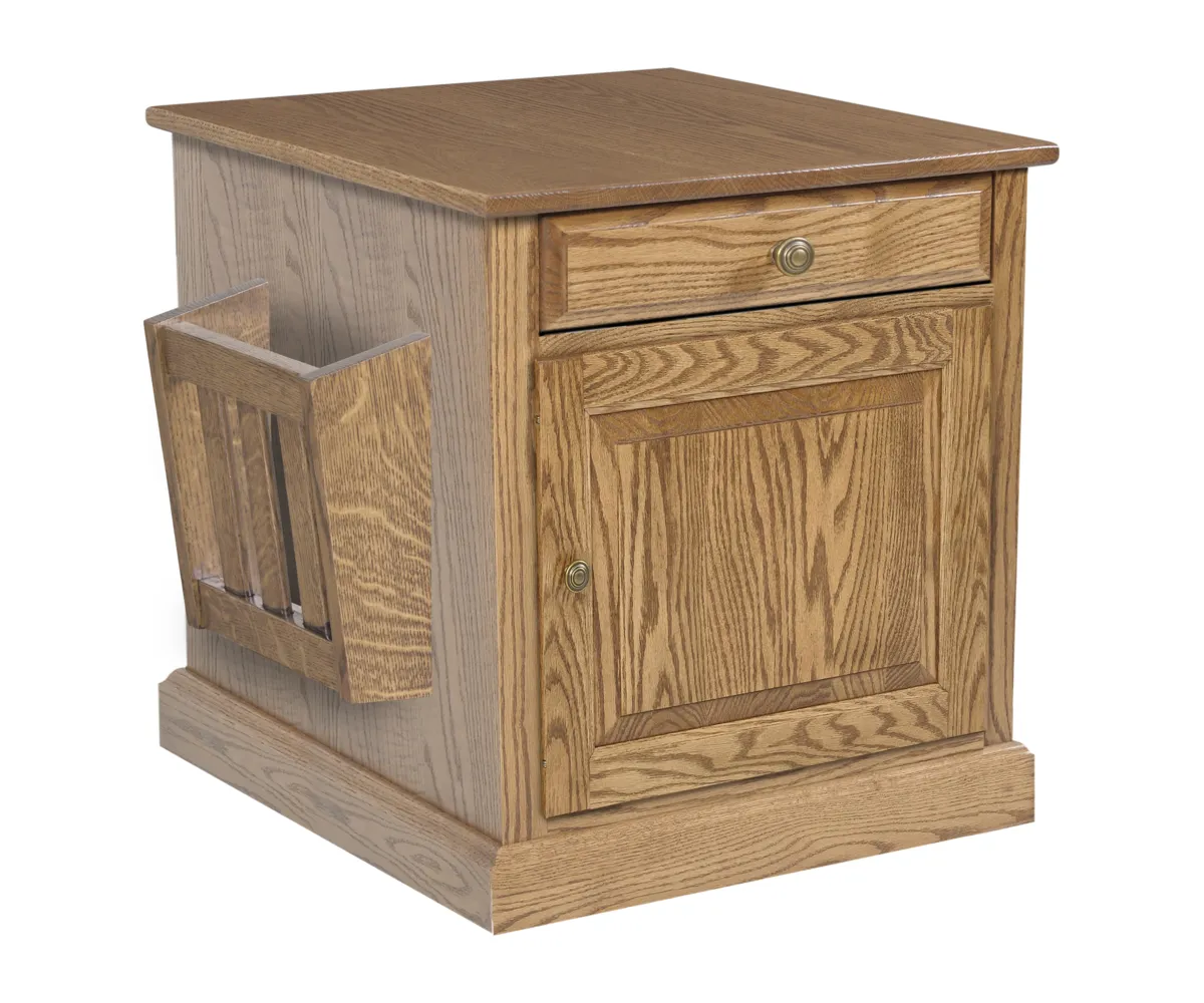 Riverview Enclosed End Table with Magazine Rack