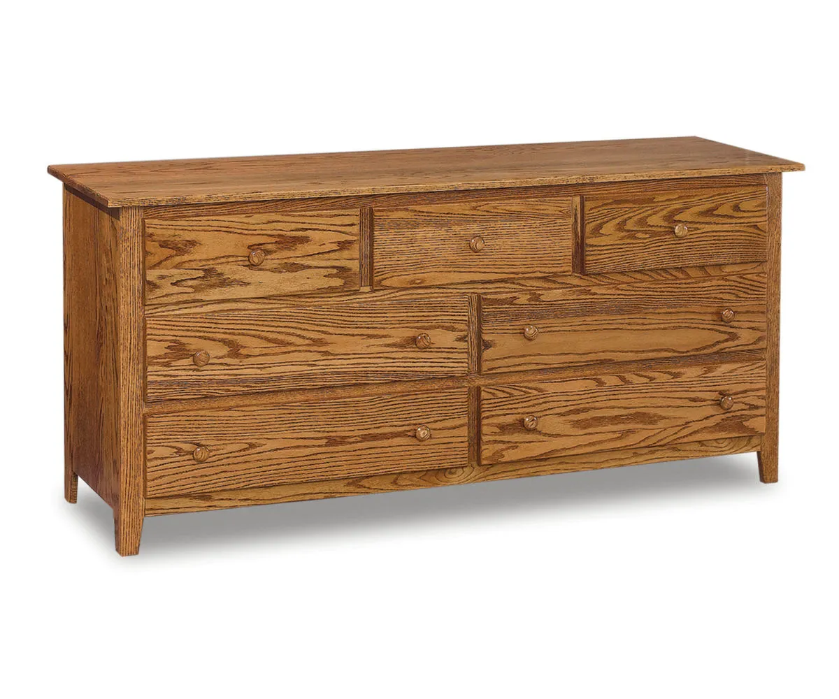 Shaker 7 Drawer Dresser - 72"W
