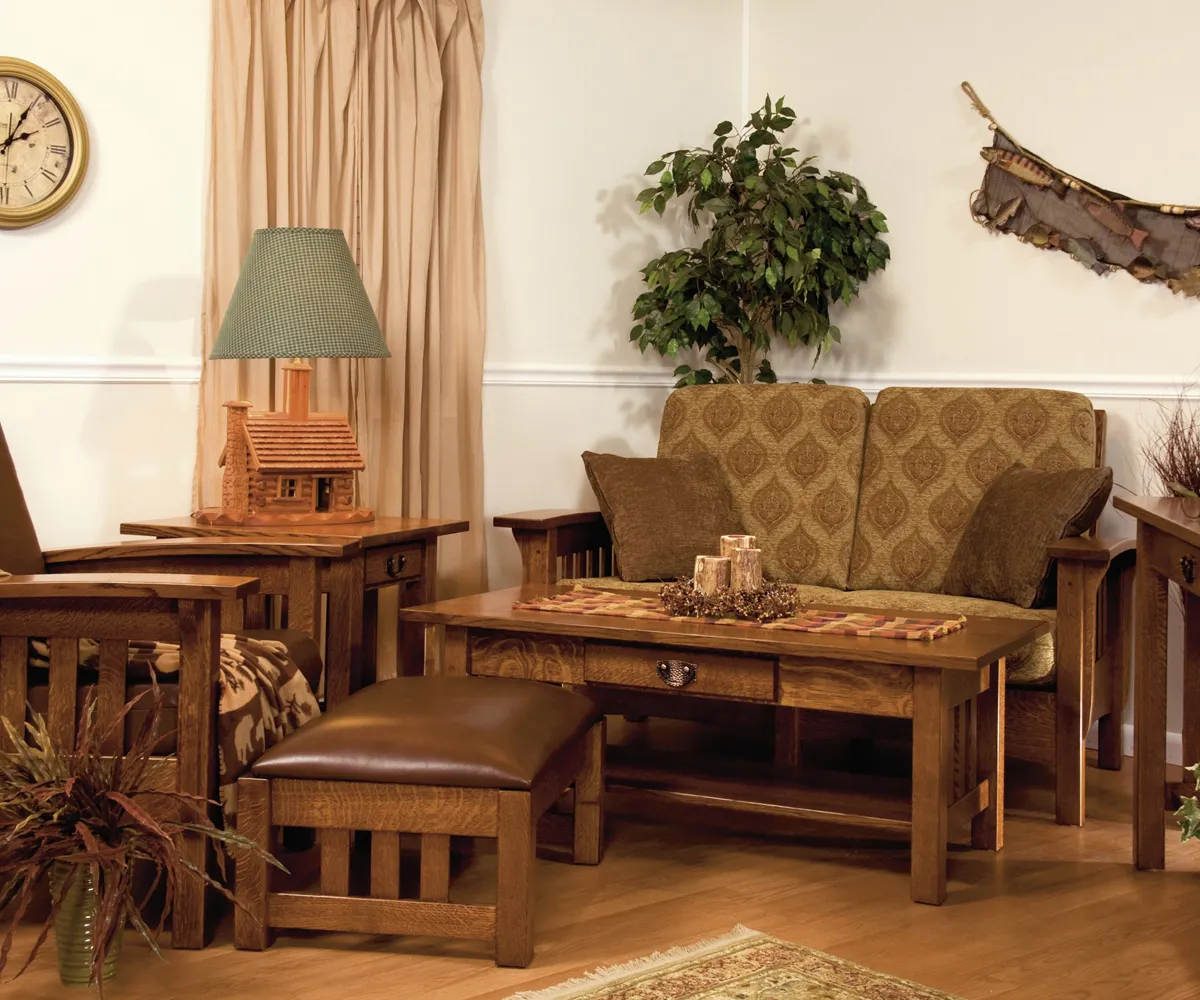 Classic Mission Recliner Love Seat - Image 2