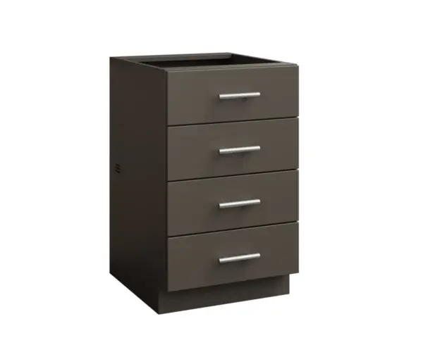 4 Drawer Flat Panel Cabinet - 21"W