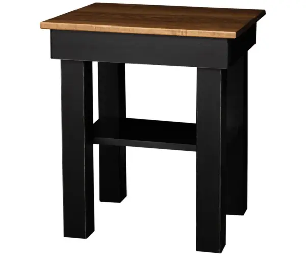 End Table Post Leg With Shelf
