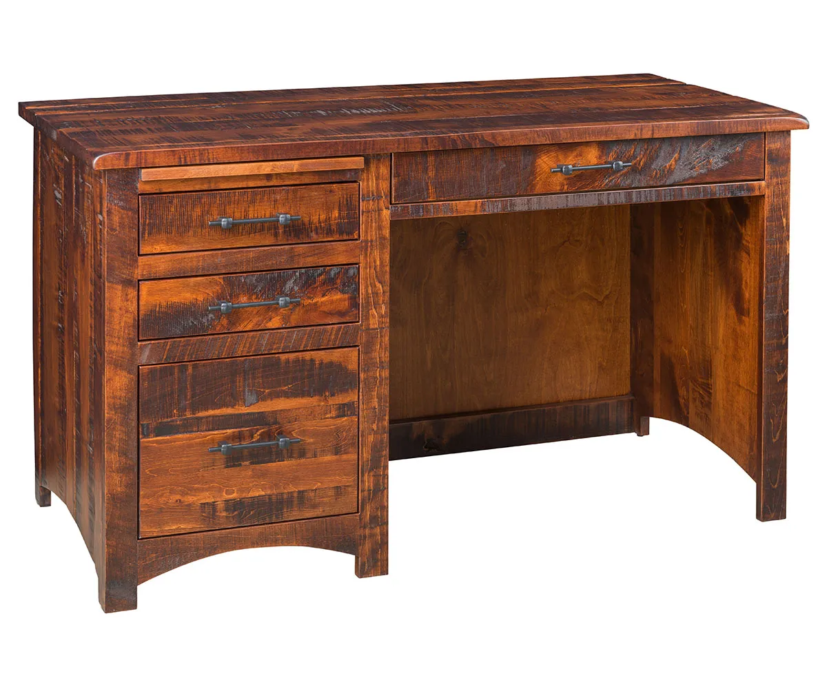 Barn Floor Single Pedestal Desk