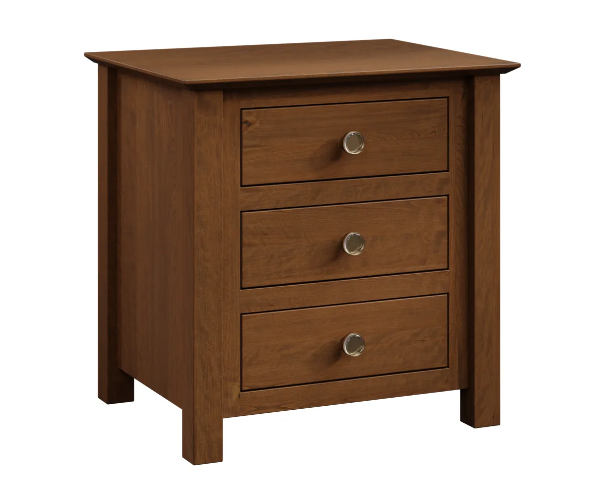 Highlander 3 Drawer Nightstand